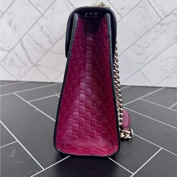 Gucci Red Emily Guccissima Medium Shoulder Bag - Picture 3 of 8